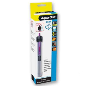 Aqua One Glass Aquarium Heater 25W - 18.5cm - 25 Watt