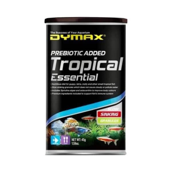 Dymax Tropical Essential Slow Sinking Granules 45g With Pre Biotics Added