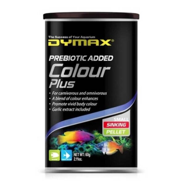 Dymax Colour Plus 60g - 1.6mm Small Sinking Pellets With Pre-Biotics Added