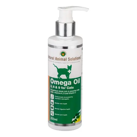 Natural Animal Solutions Omega Oil 3,6 & 9 for Cats 200ml