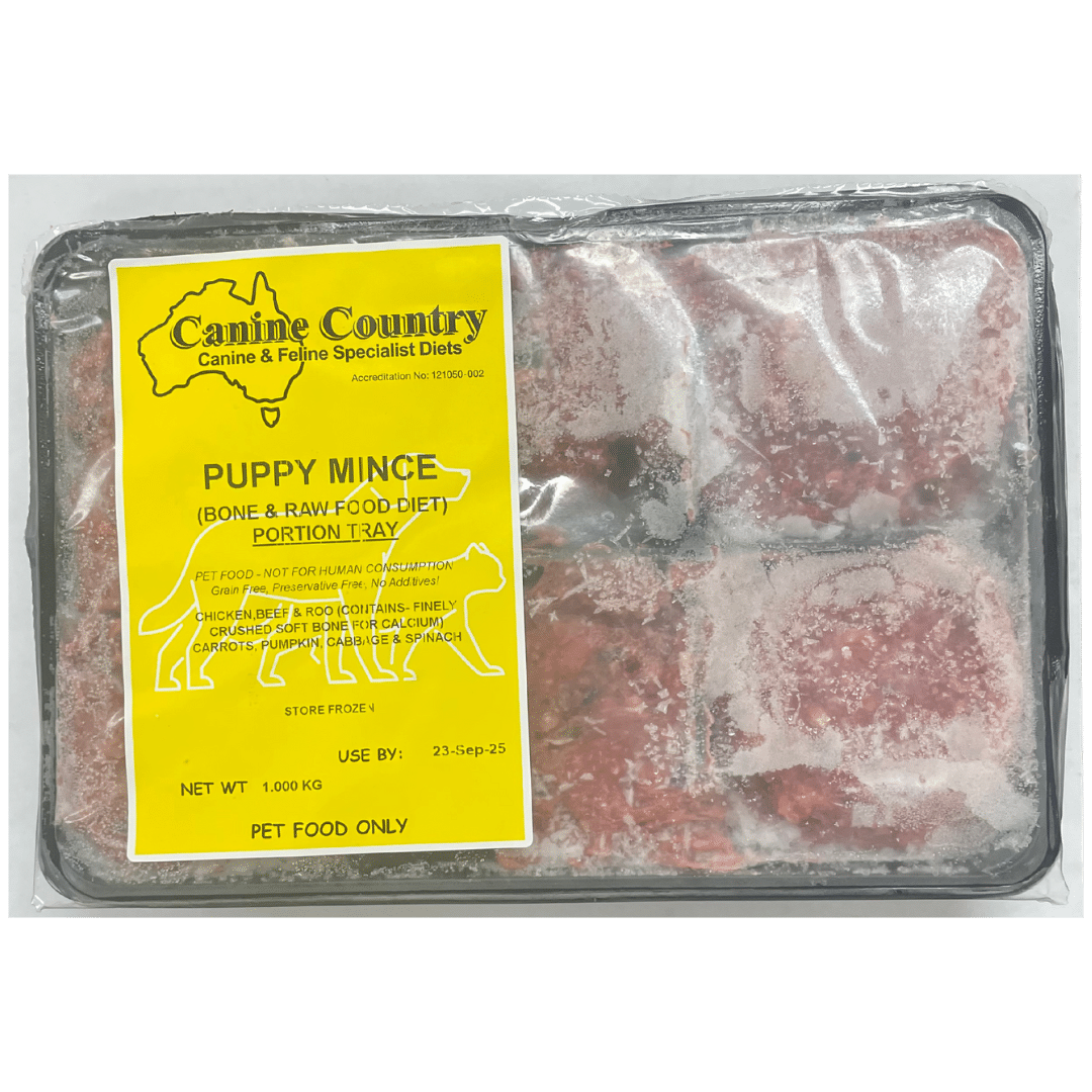 Canine Country Puppy BARF Raw Dog Food Mince Tray Toni s Pet Station Ningi