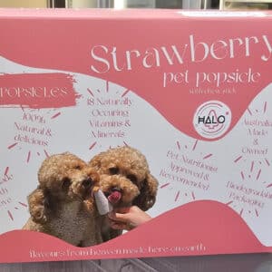 strawberry 5 pack of pet popsicles