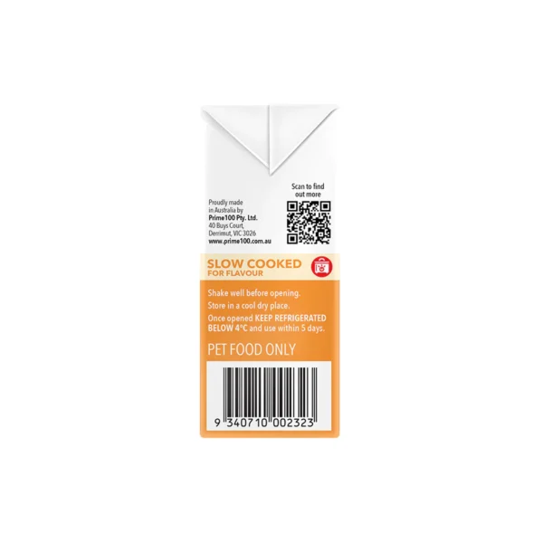 TPS Prime100 Slow cooked chicken and brown rice raw Dog Food QR Code