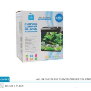 Allpet E380 Curved Corner Glass Aquarium – Sleek & Modern Design fish tank