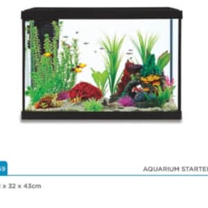 aquarium starter kit with fake plants allpet aquarium starter kit 75L