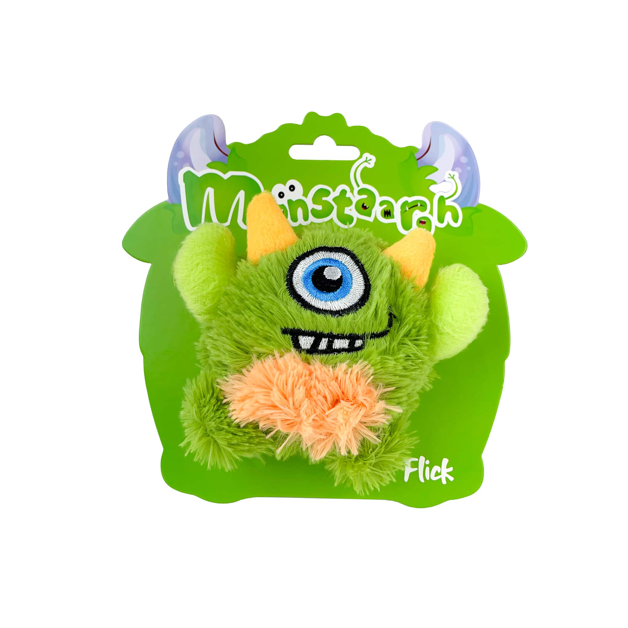 Tonis Pet Station Monstaaargh Green Flick Squeaker Dog Toy 2