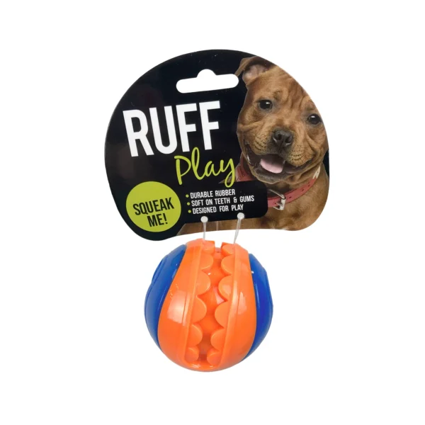 Tonis-Pet-Station-Ruff-Play-Squeaky-Teeth-8cm-Ball-Dog-Toy-3