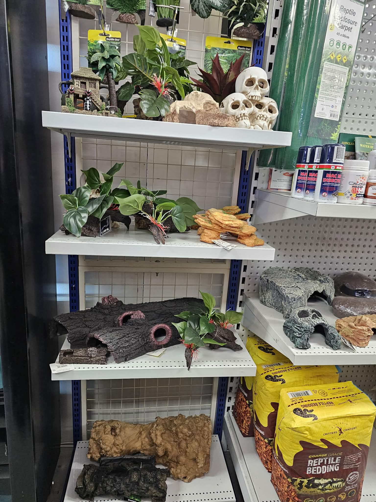 snake enclosure setup hide and decoration