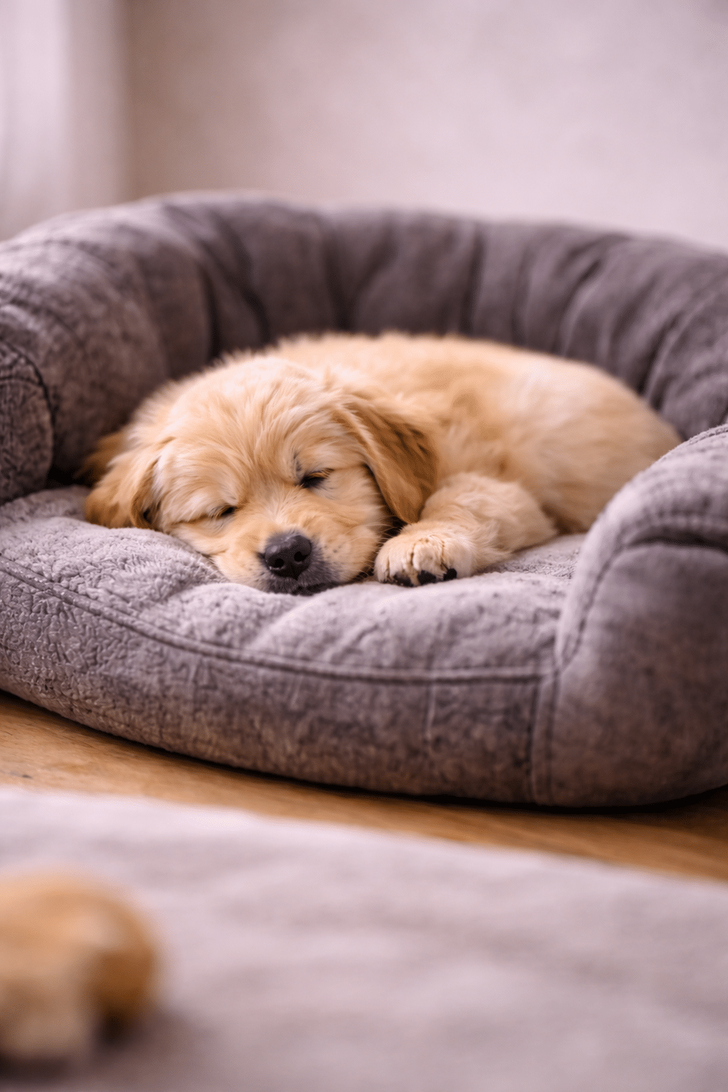 Looking after a new puppy sleeping tonis pet station