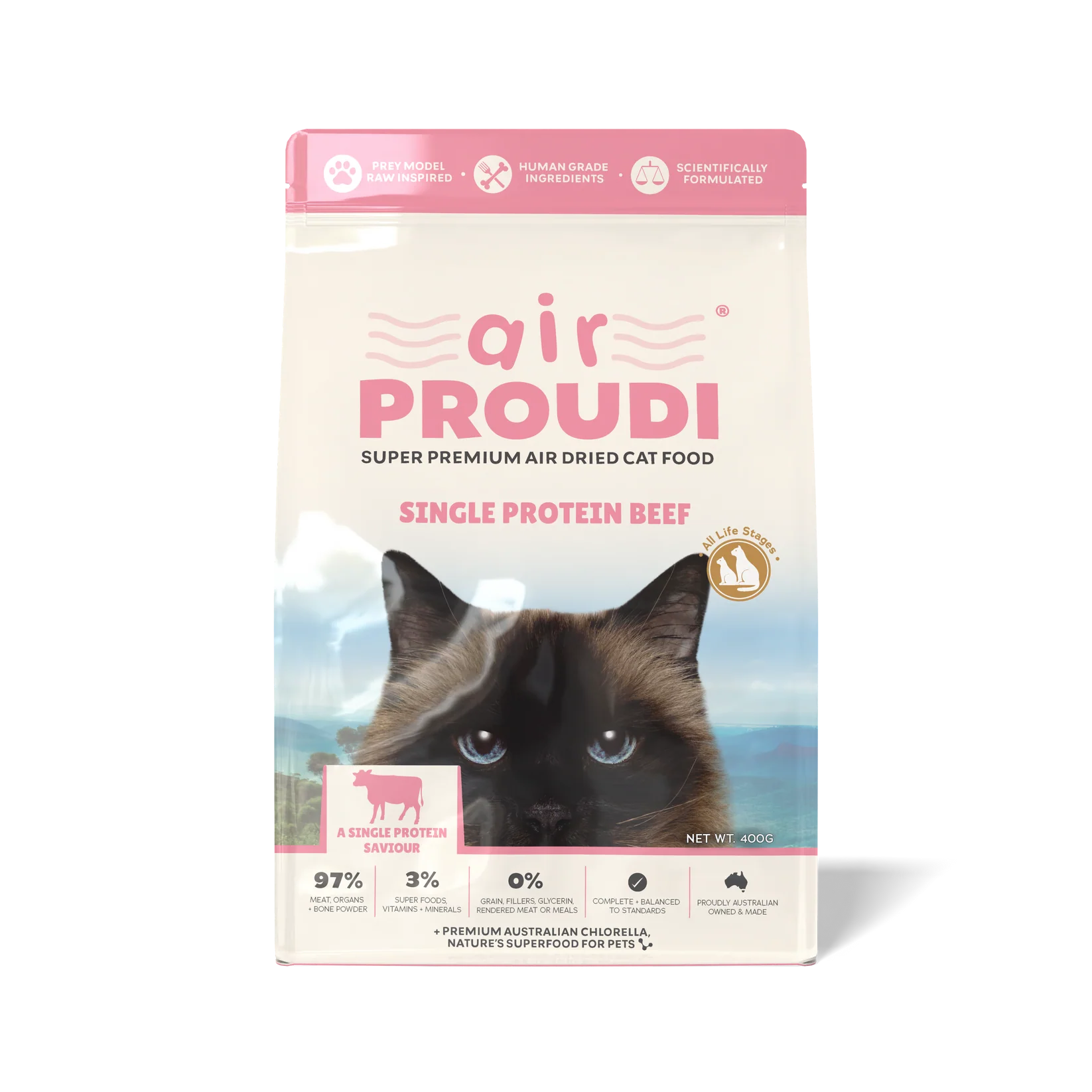 air proudi cat beef 400 g tonis pet station
